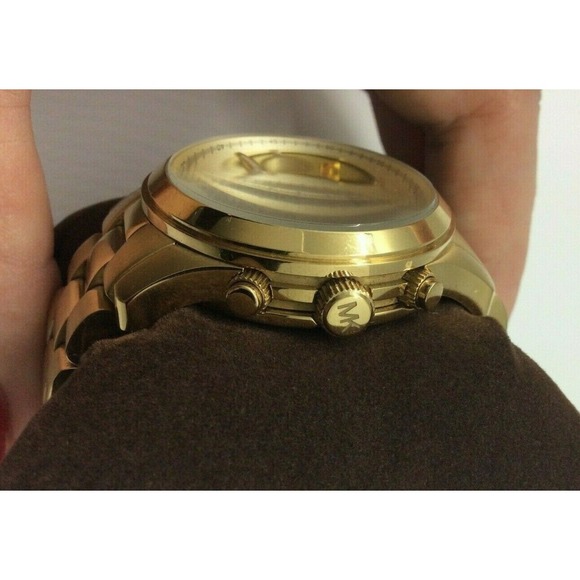 Michael Kors Midsized Chronograph Gold Tone Watch - Picture 4 of 8